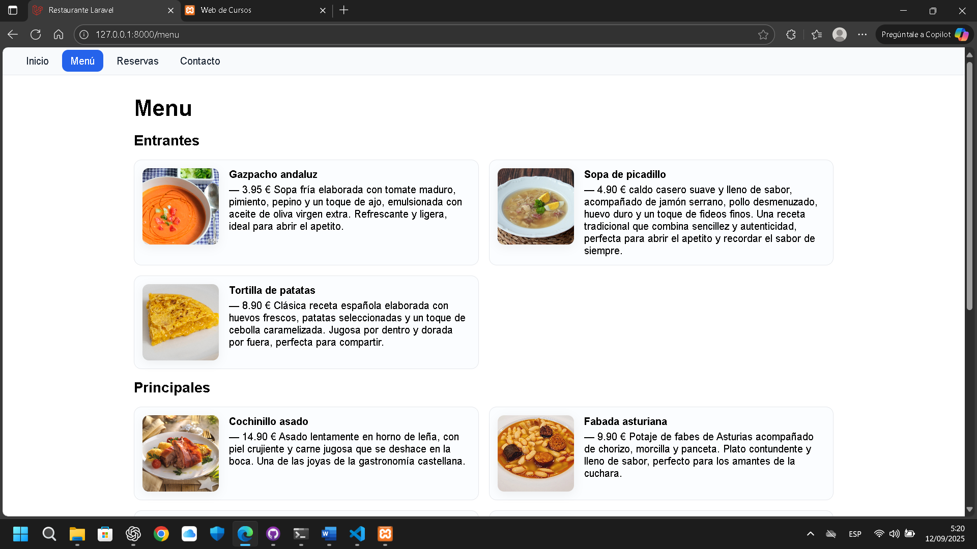Imagen del sistema de reservas para restaurante